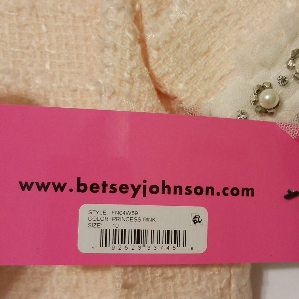 BETSEY Johnson Tweed  princess pink dress - Picture 6 of 17